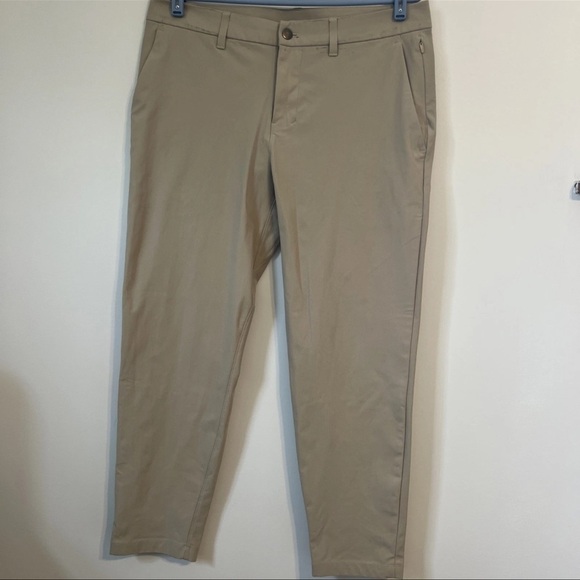 LULULEMON Men’s ABC Golf Pants Khaki Stretch Size 33 - Picture 1 of 5
